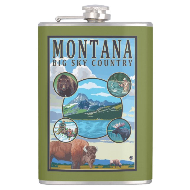 Flasques Scènes d'état du Montana (Devant)