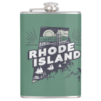 Flasques Scenic Rhode Island Retro Silhouette 