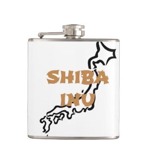 Flasques schéma de shiba inu japon