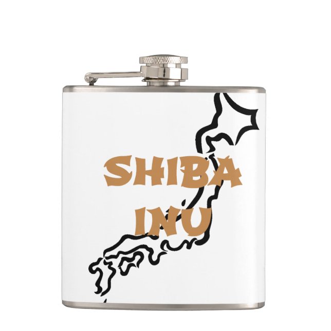 Flasques schéma de shiba inu japon (Devant)