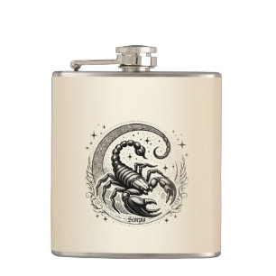 Flasques Scorpion Croissant Lune Astrologie Zodiac Scorpio