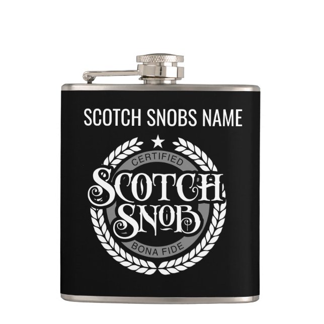 Flasques Scotch Snob - drôle de buveur de whiskey (Devant)