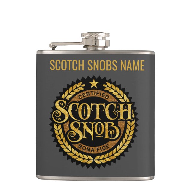 Flasques Scotch Snob - drôle de buveur de whiskey (Devant)