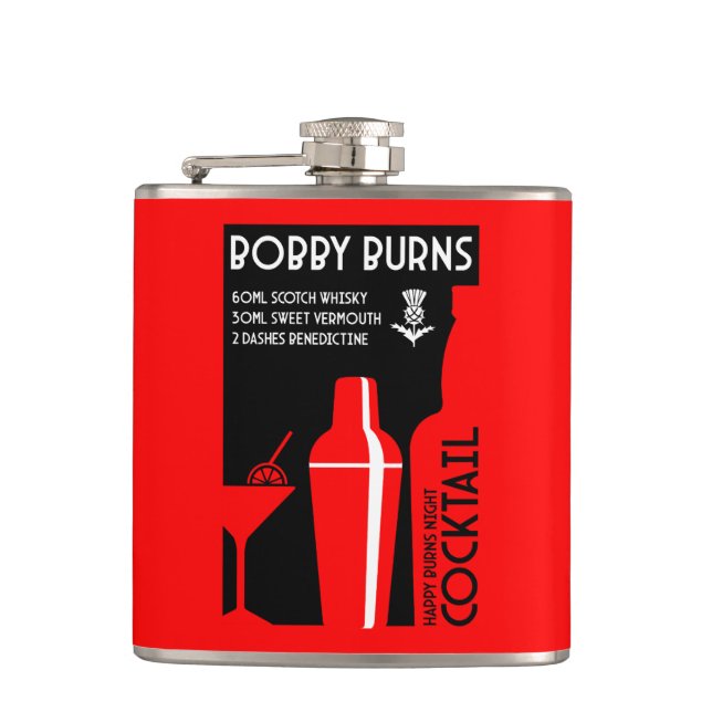 Flasques Scottish Bobby Burns Whiskey Cocktail (Devant)