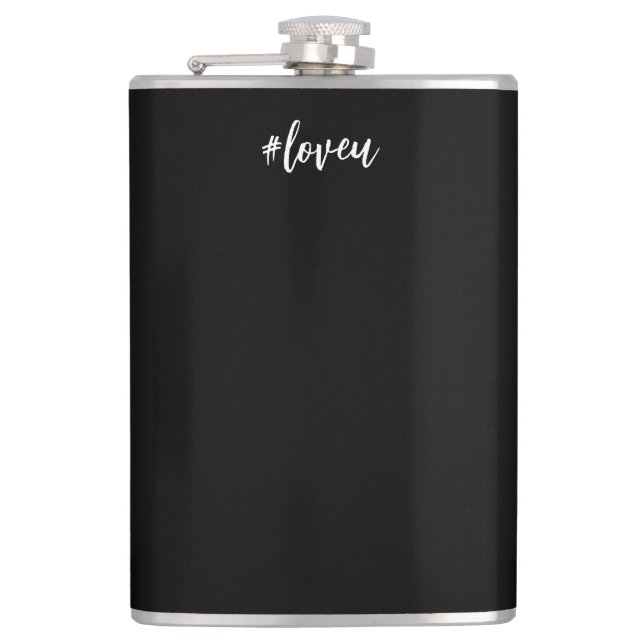 Flasques Script chic noir et blanc (Devant)