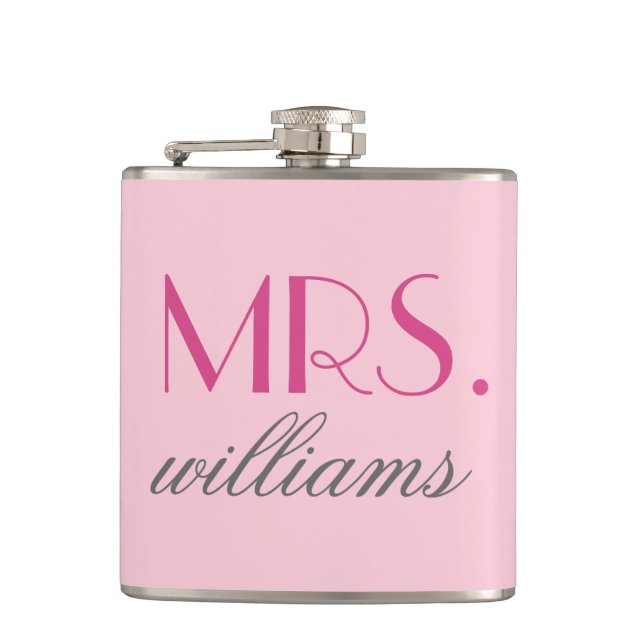 Flasques Script de Mme Rose Mariage Nom de Famille (Devant)