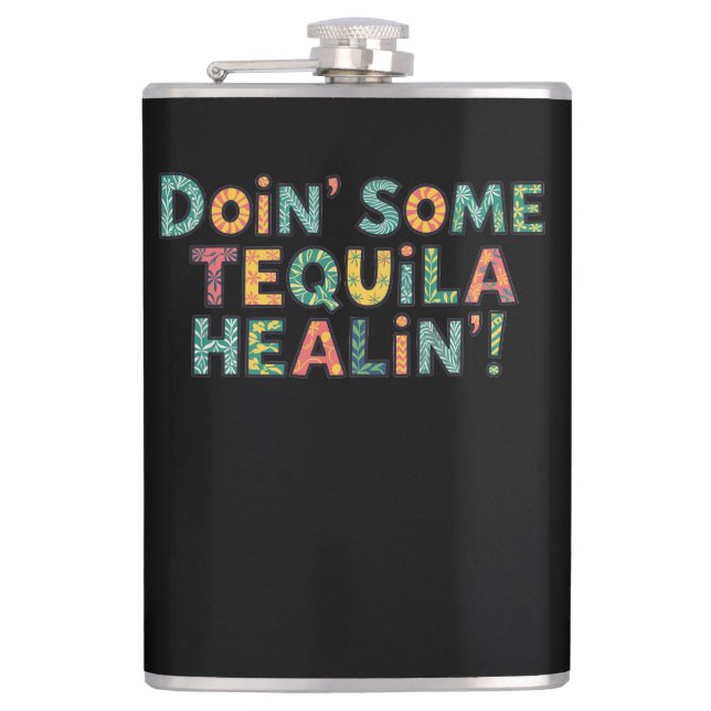 Flasques Se soigner avec un peu de tequila (Devant)