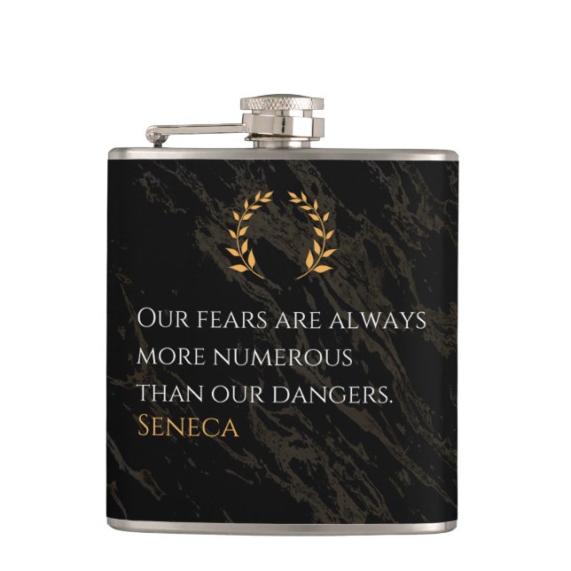 Flasques Seneca's Insight : Les peurs comparées aux dangers (Devant)
