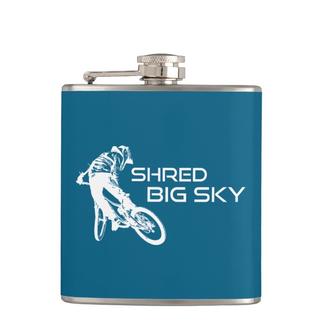 Flasques Shred Big Sky Montana Mountain Vélo (Devant)