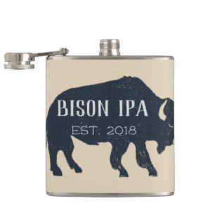 Flasques Silhouette de bison personnalisable