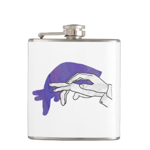 Flasques Silhouette main Anteater violet