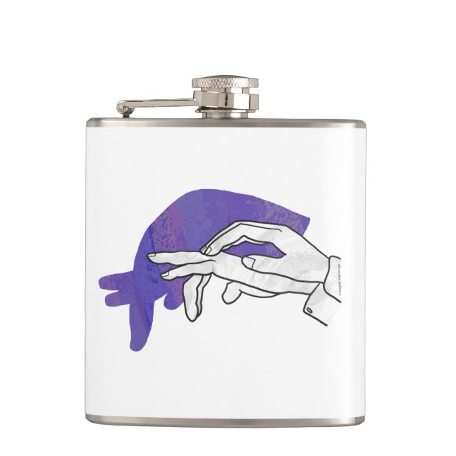 Flasques Silhouette main Anteater violet (Devant)