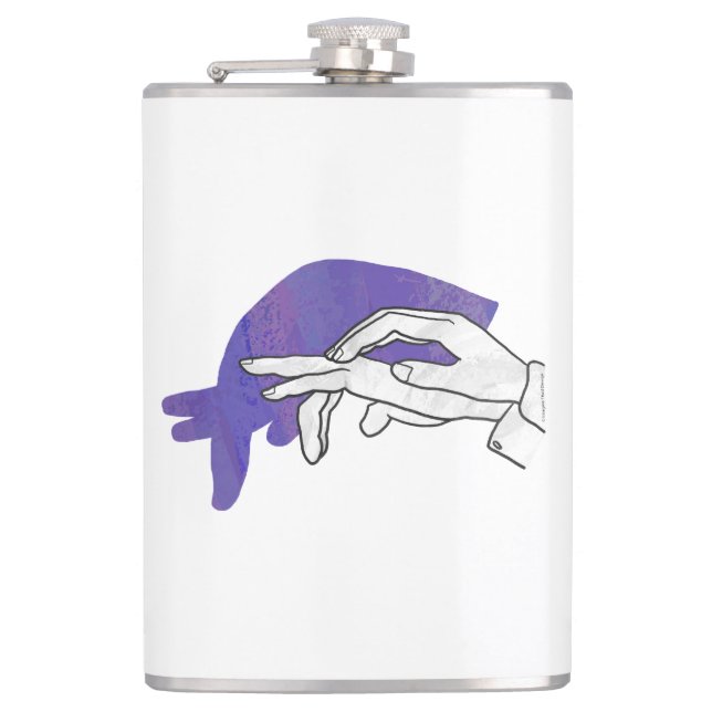 Flasques Silhouette main Anteater violet (Devant)