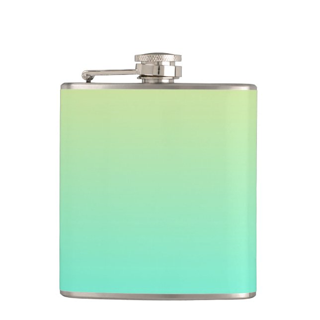 Flasques Simple Gradient Pastel Jaune Turquoise (Devant)