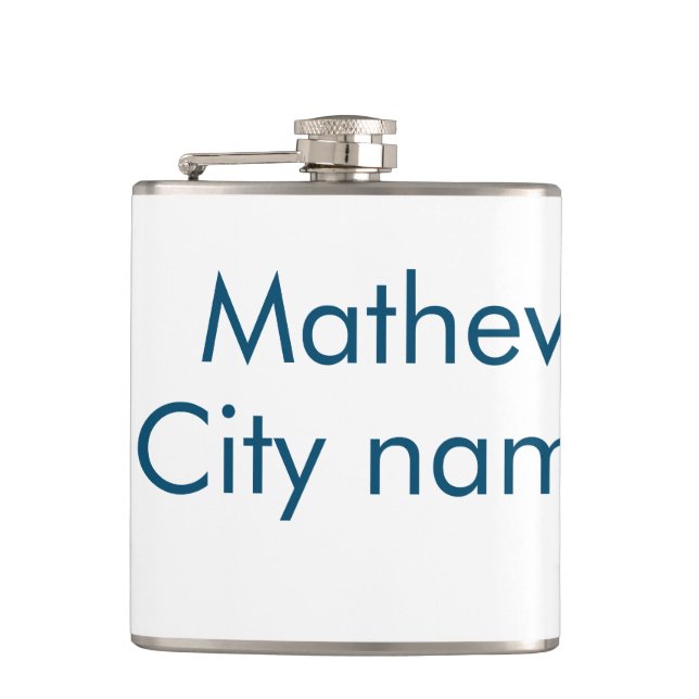 Flasques simple lettre initiale monogramme ajouter votre no (Devant)