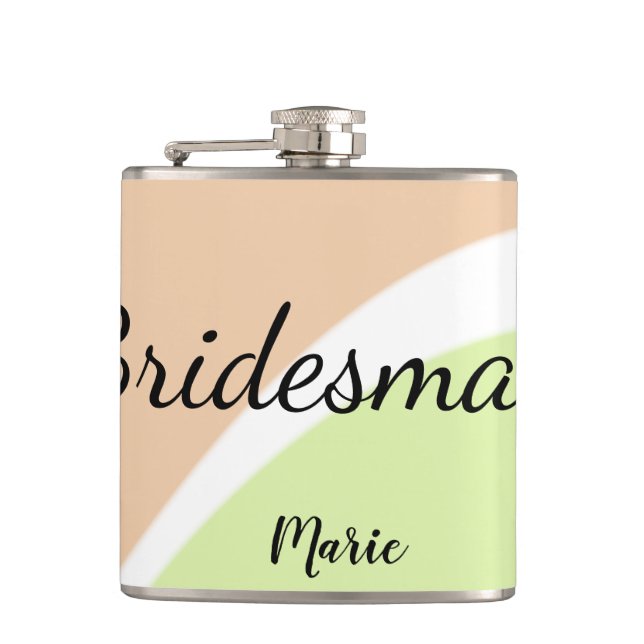 Flasques SIMPLE MINIMAL ajouter votre nom bridesmaid C pers (Devant)