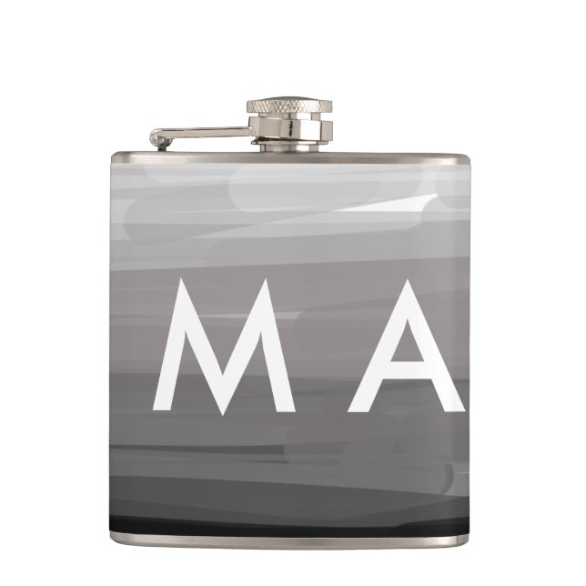 Flasques Simple monogram add your name letter man minimal t (Devant)