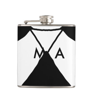 Flasques Simple monogram add your name letter man minimal t