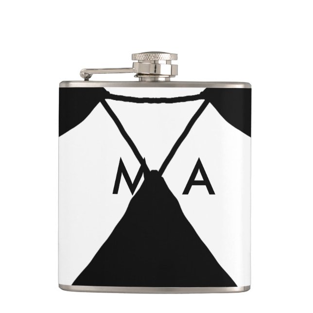 Flasques Simple monogram add your name letter man minimal t (Devant)