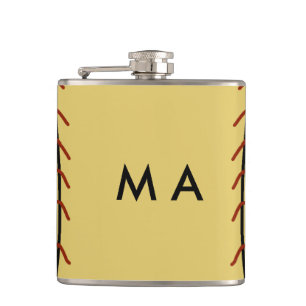 Flasques Simple monogramme ajouter votre nom lettre man min