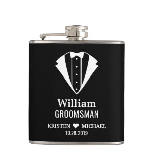 Flasques Simply Classy Tuxedo Suit Mariage Groom Groomsman