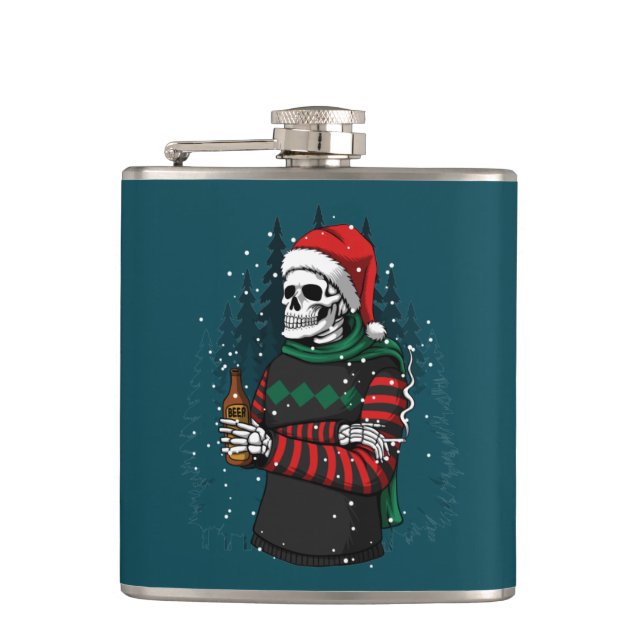 Flasques Skeleton Père Noël Noël Adult Stocker Stuffer (Devant)