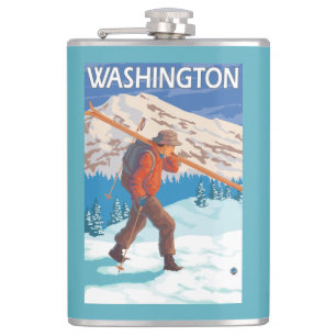 Flasques Skis de transport de neige de skieur - Washington