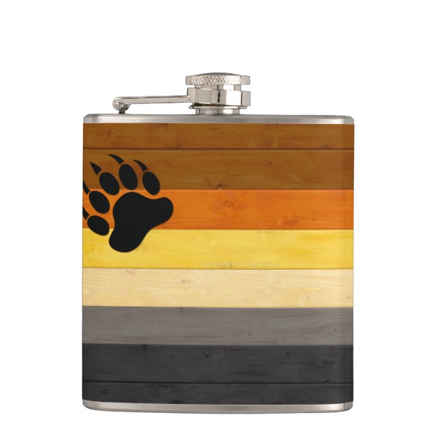 Flasques SlipperyJoe's Bear Pride drapeau de la texture du  (Devant)