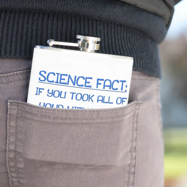 Flasques SlipperyJoe's drôle dire science fait bleu remov (En situation)