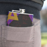 Flasques SlipperyJoe's Happy Hanoukka Star de David menorah<br><div class="desc">SlipperyJoe's Happy Hanoukka Star of David menorah Dreidel Célébration artistique bougies Hébreu juif Chanoukah cadeaux décorations judaïsme religion culture pratiques religieuses traditions géométrie symbolique design profondeur contraste ordre symétrie</div>