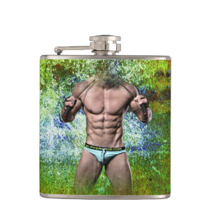 Flasques SlipperyJoe's homme adulte très musclé torse nu