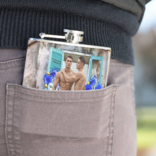 Flasques SlipperyJoe's Mardi Gras Hommes violet or vert bal