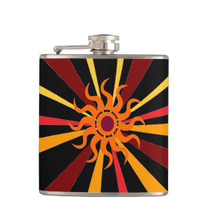 Flasques Soleil Abstrait