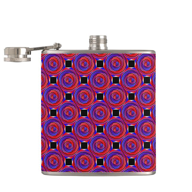Flasques Spirale contre le rouge et le bleu par Kenneth Yon (Ouvert)