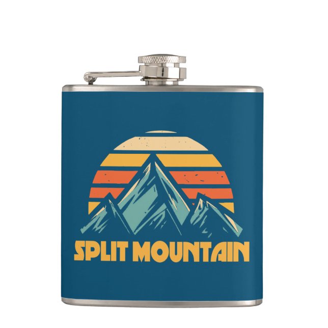 Flasques Split Mountain Californie Turquoise Rétro (Devant)