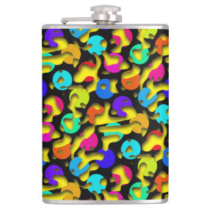 Flasques Squiggly Loops sans coutures motif 09 + votre back