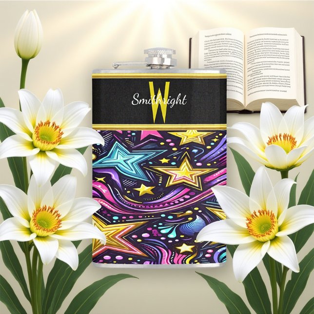 Flasques Starry Motifs cosmiques et tourbillons (Créateur téléchargé)