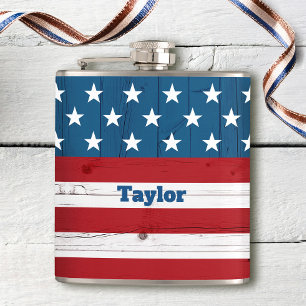 Flasques Stars Stripes USA Drapeau Patriotique rustique Pay