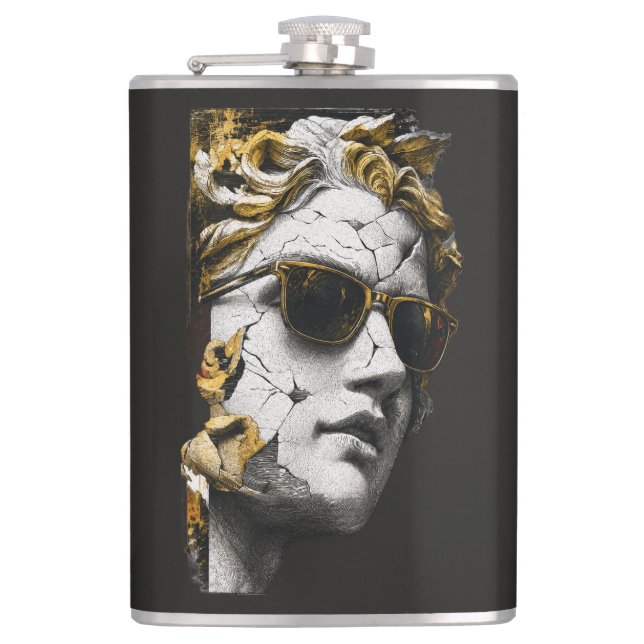 Flasques Statue Cool avec Lunettes de Soleil – Sagesse Anti (Devant)