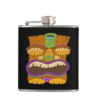 Flasques Statue Tiki Endormi avec Bouche Ouverte, Drôle Noi