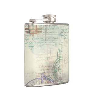 Flasques Steampunk victorien Watercolor Grunge Pastel