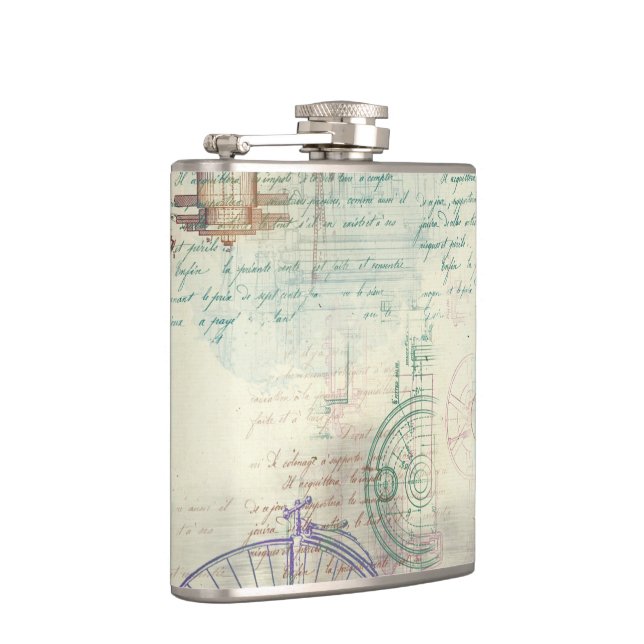 Flasques Steampunk victorien | Watercolor Grunge Pastel (Droite)
