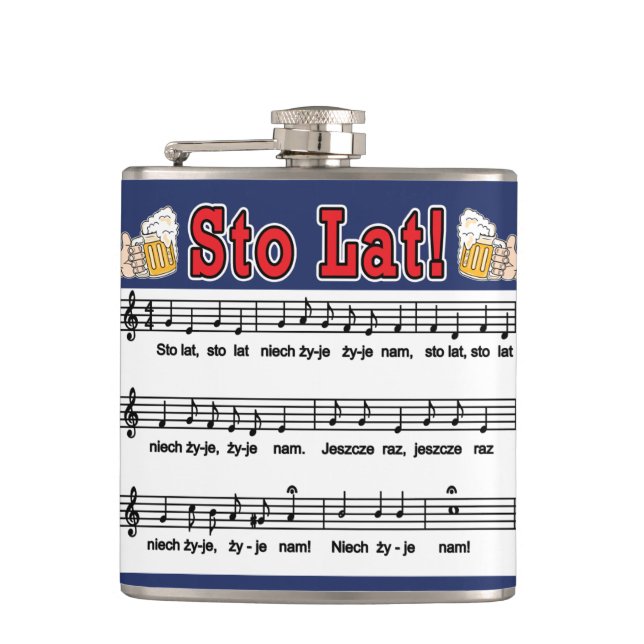 Flasques Sto Lat ! Chanson Avec Beer Mugs (Devant)