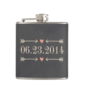 Flasques Style Chalkboard vintage Conception du jour de mar