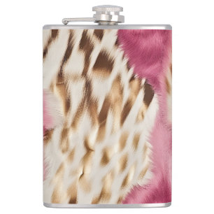 Flasques Stylish Girly Rose White Gold Zebra