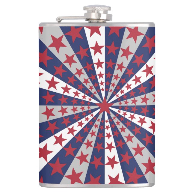 Flasques Sunburst patriotique : Drapeau américain (Devant)