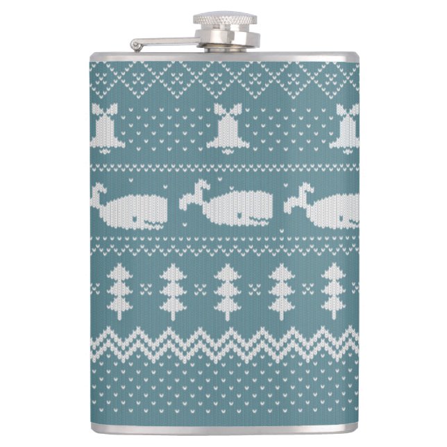 Flasques Sweat de Noël Motif Knished Baleine Scandi (Devant)