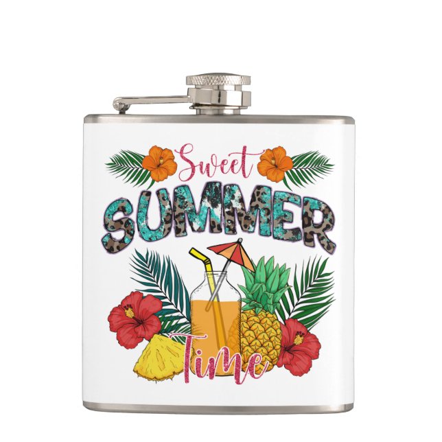 Flasques Sweet Summer Time Beach | Île tropicale (Devant)
