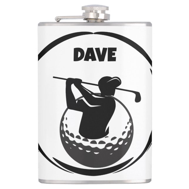 Flasques Swing de golf masculin & Balle de golf (Devant)