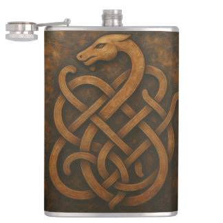 Flasques Symbole ancien nœud serpent nordique